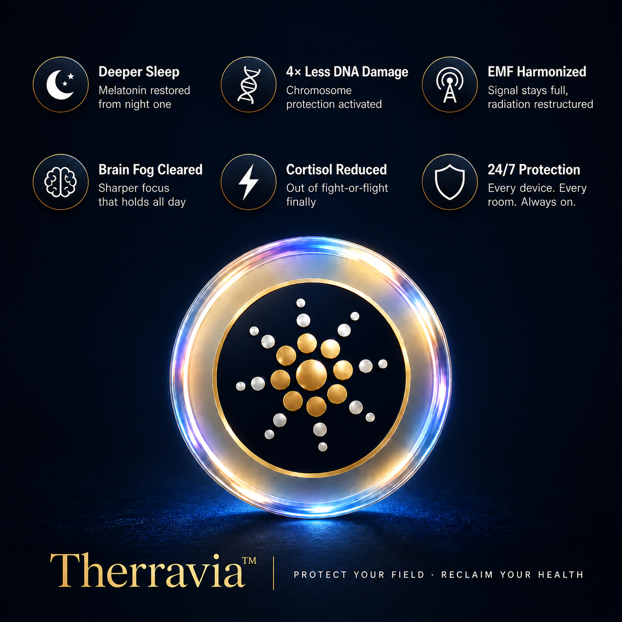 Therravia Field EMF Defense Chip